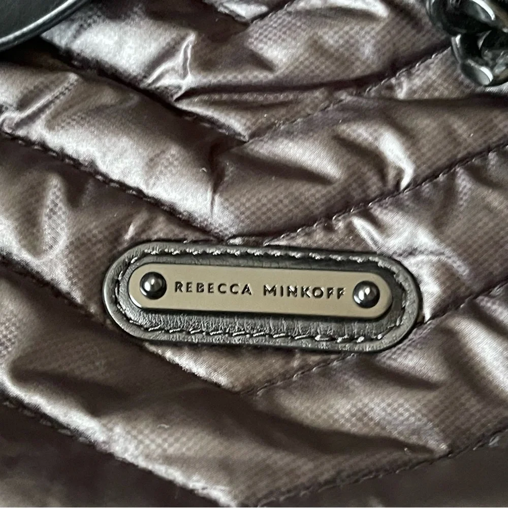 REBECCA MINKOFF Quilted‎ Chevron Backpack Black Chain Handle Designer Bag